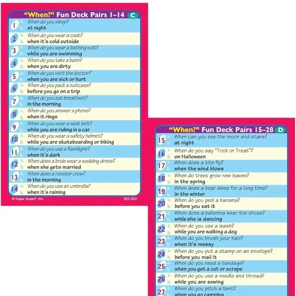 NIB Super Duper Publications "WH" Question Collection 5 Sets of Cards,Ed Resorce - Picture 7 of 12